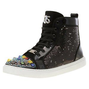 Men's Jump Cromwell Black Sequins High Top Sneaker NWT